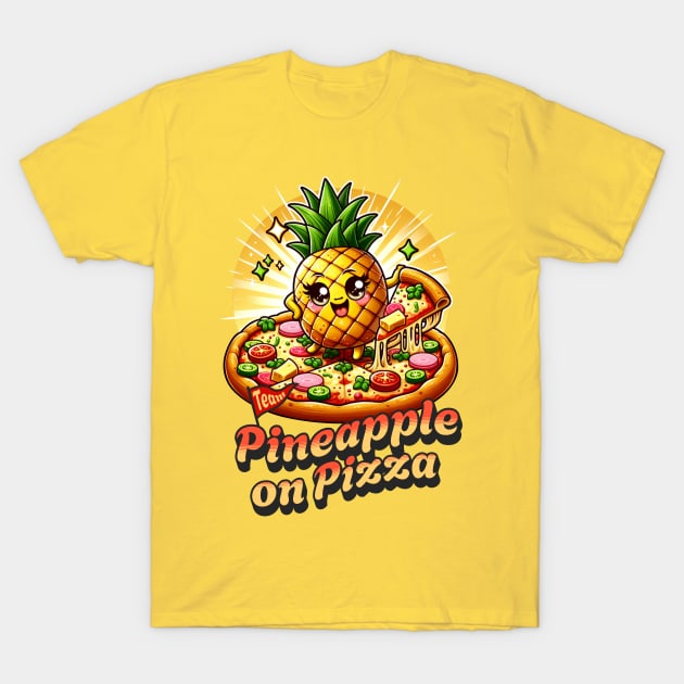 Team Pineapple on Pizza T-Shirt by Mad Tea Garden